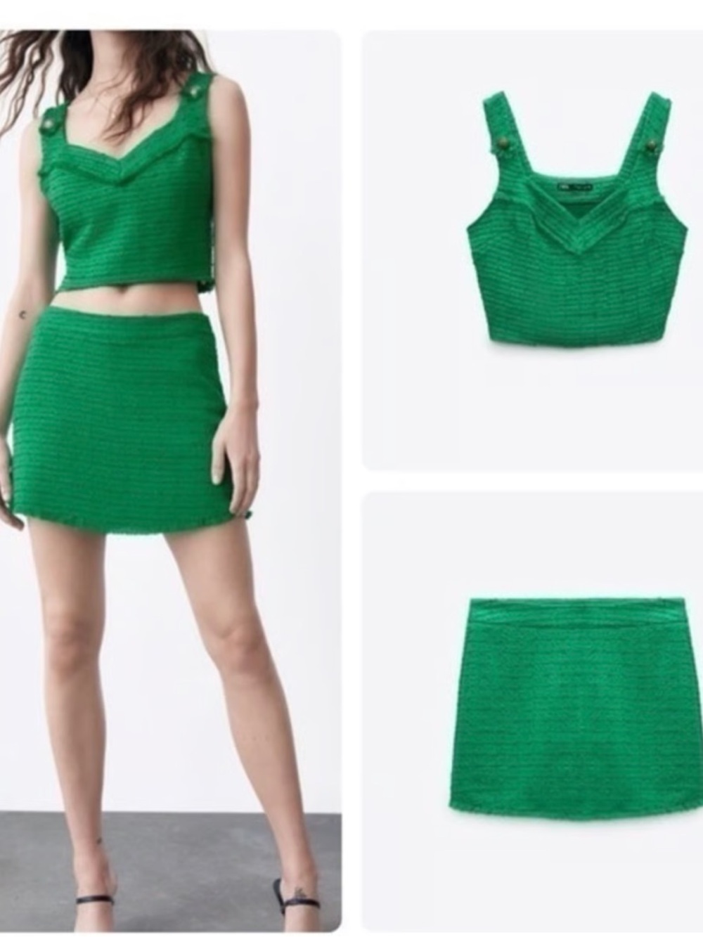 Zara Green Mini Skort